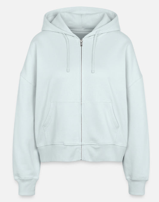 Sweat à capuche “Bleu Ciel Signature” – Coton Bio Premium