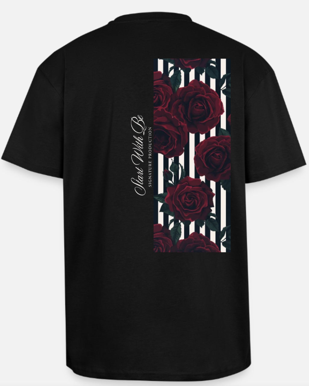 T-shirt Oversize Noir – START Signature Fleurie