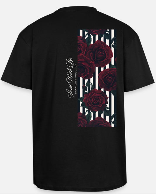 T-shirt Oversize Noir – START Signature Fleurie