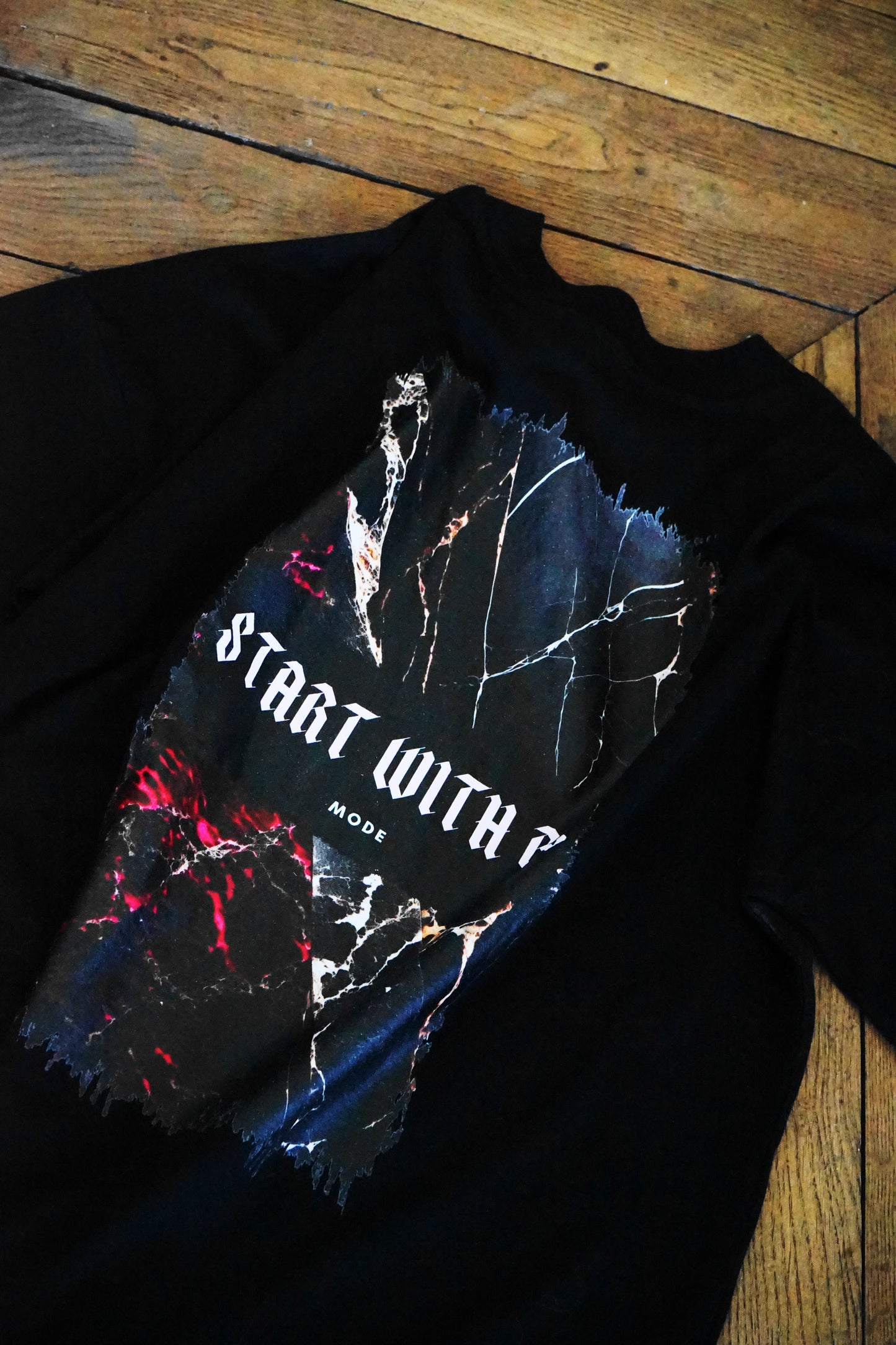 T-shirt Oversize “MARBRE NOIR” – Mode Édition START WITH BE