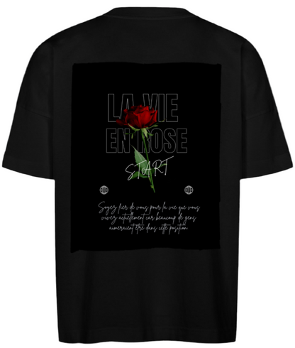 T-shirt Oversize “La Vie en Rose” – Signature START WITH BE