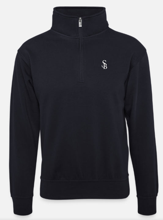 Polo Zippé Unisexe “Élégant SB” Bleu marine