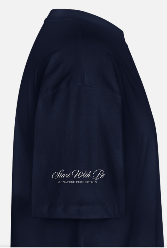 T-shirt Oversize Bleu Nuit – Signature Productions